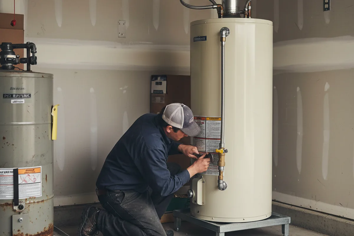 Water heater and shutoff valve replacement in Eatontown