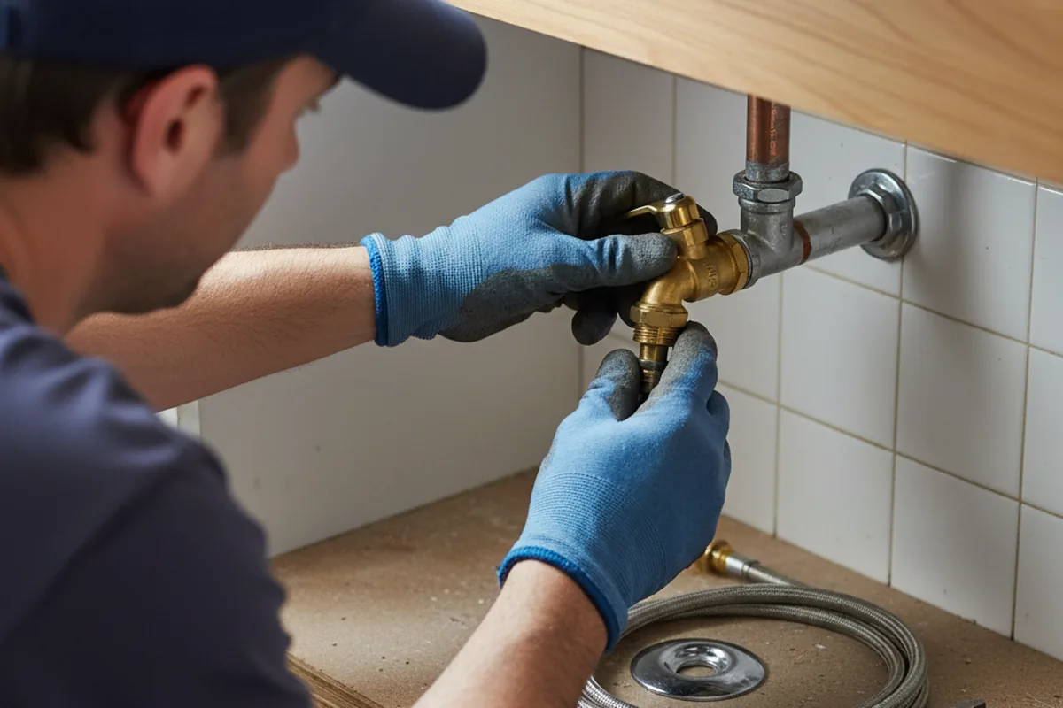 Shutoff valve and fitting work during Emergency Plumbing in Eatontown